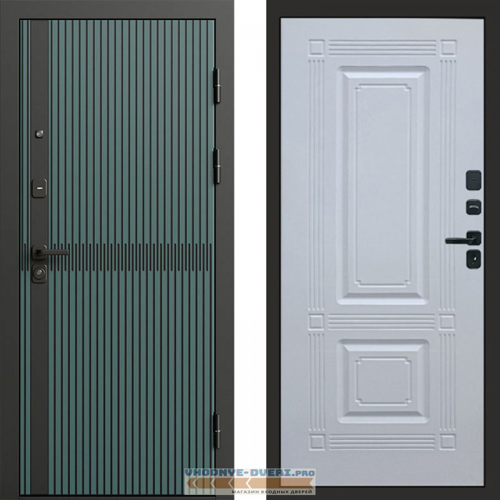 Termo Door ГРАУНД Velutto Verde Бетон Мадрид Белый софт